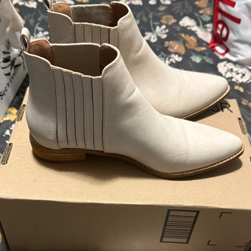 Brand New Ccocci Cream Ankle Boots - Picture 5 of 7